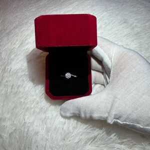 Certified mossainite ring